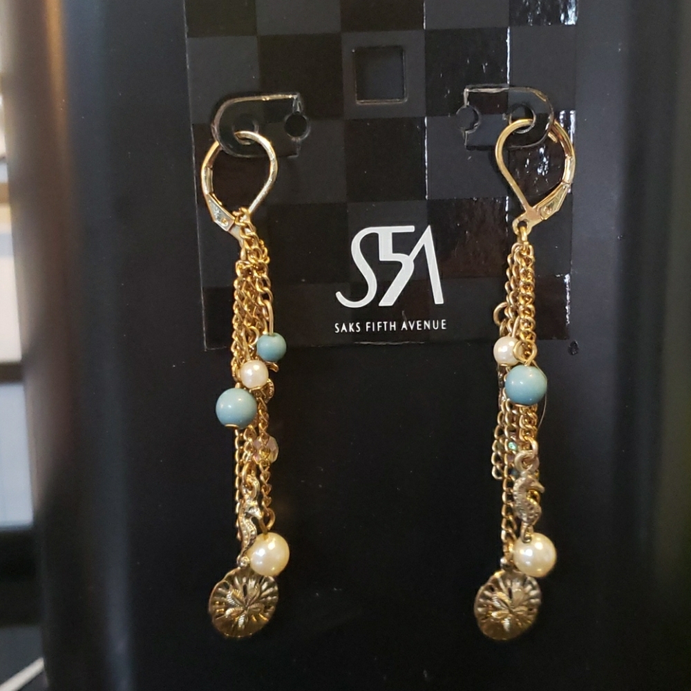 Saks Fifth Avenue Earrings Seahorse